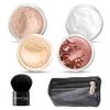 6pc FULL SIZE KIT KABUKI & KABAGGIE Tote Mineral Makeup Set Matte Foundation Bare Face Sheer Powder Cover (Light) view 1