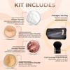 6pc FULL SIZE KIT KABUKI & KABAGGIE Tote Mineral Makeup Set Matte Foundation Bare Face Sheer Powder Cover (Beige) view 2