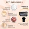 6pc FULL SIZE KIT KABUKI & KABAGGIE Tote Mineral Makeup Set Matte Foundation Bare Face Sheer Powder Cover (Fair 2) view 2
