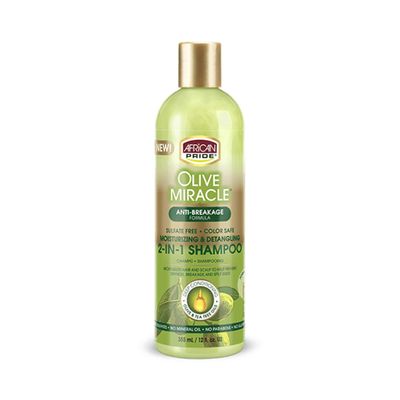 African Pride Olive Miracle 2-in-1 Shampoo and Conditioner, 12 fl oz (355 ml)