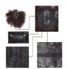 16" Womens Hair Topper with Bangs Medium Curly Clip in Human Hair Top Hairpieces Wiglet for Thinning Hair Dark Brown view 3