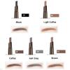 Magik 2 Pack Waterproof Eyebrow Pencil Retractable Slant Tip & Brush Double-ends Natural Hair-like Look (#2 Light Coffee) view 4