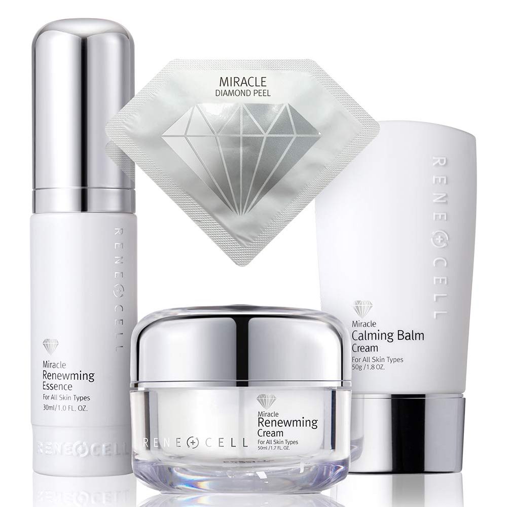 RENECELL [Rene Cell Miracle Diamond Peel Program Set - Dia Peel Pouch + Renewming Essence + Renewming Cream + Calming Balm Cream