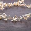 19.7 Inches Wedding Headpiece Bridal Headband Hair Vine Accessory for Women and Girls Vine Hair Piece Accessories (Gold) view 2