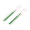 2 Pieces Straight and Curved Tip Tweezers Nipper for Eyelash Extensions, Green & Yellow Stainless Steel False Lash Application Tools By G.S Online Store view 4