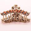 Women Lady Retro Flowers Hair Claw Clip Large Hair Updo Grip Bath Accessories for Thick Hair Vintage Alloy Rhinestone Non-Slip Hair Jaw Clips Hairpin Fancy Hair Barrette Clamp (Brown) view 2