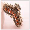 Women Lady Retro Flowers Hair Claw Clip Large Hair Updo Grip Bath Accessories for Thick Hair Vintage Alloy Rhinestone Non-Slip Hair Jaw Clips Hairpin Fancy Hair Barrette Clamp (Brown) view 3