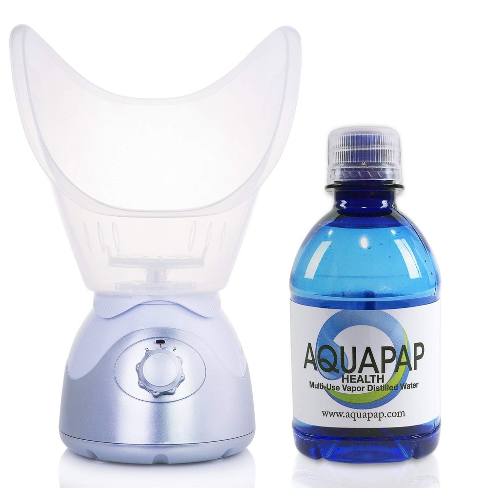AQUAPAP HEALTH Facial Steaming Water Vapor Distilled 24 Pack of 8oz Bottles (steamer not included)