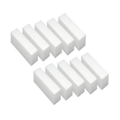 10 Pieces EVA Sponge Nail File Buffer Buffing Sanding Block Grit Manicure Nail Shaping Tool Pedicure Care for Fingernails and Toenails(White)