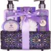 BRUBAKER Cosmetics Home Spa Gift Basket - Lavender & Magnolia Scent - 7 Pcs Luxury Bath & Body Gift Set for Women and Men view 1