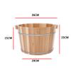 ERHANG Pedicure Basin High 25CM Foot Bath Barrel Home Massage Foot Tup to Send Wooden Barrels Middle-Aged and Elderly Health Care Gift,F view 2