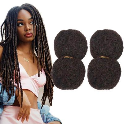 Tight Afro Kinky Bulk Hair 100% Human Hair For DreadLocks,Twist Braids Hair 2pcs,2 OZ (14inch, Medium Brown #4)