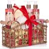 BRUBAKER Cosmetics 'Vanilla & Poeny Blossom' 14-Pieces Bath Gift Set in Decorative Basket view 2