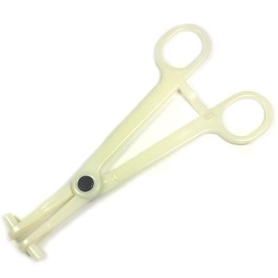 MallGoodies Acrylic Septum Ring Piercing Clamp Forcep Tube Tunnel Barrel with Ratchet for Nose