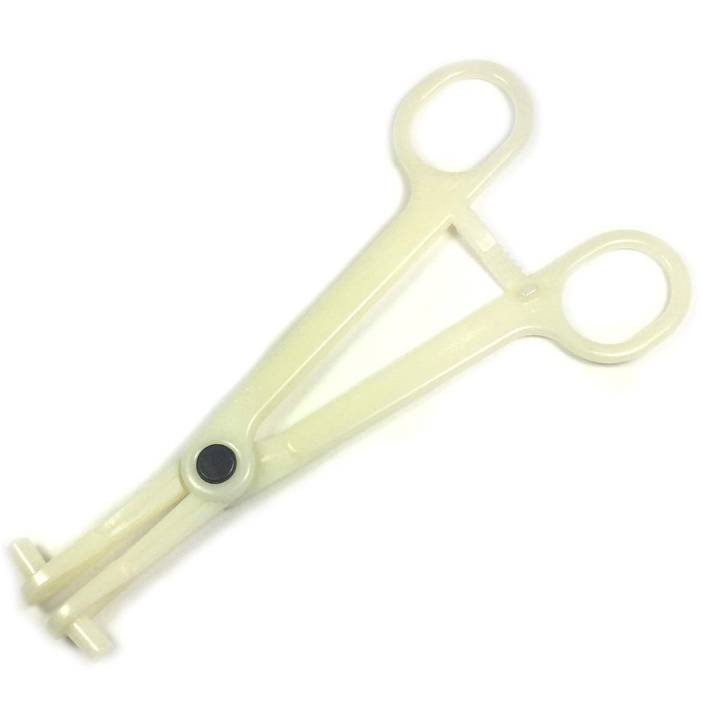 MallGoodies Acrylic Septum Ring Piercing Clamp Forcep Tube Tunnel Barrel with Ratchet for Nose