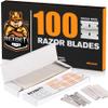 REXBETI 100PCS Single Edge Razor Blades, Industrial Razor Blades for Scraper, Suitable for Removing Labels, Decals, Stickers and Old Paint view 1
