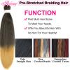 8Packs 20" Pre stretched Braiding Hair Professional Braiding Crochet Hair For Various Crochet Braids Or Twists Itch Free Yaki Perm Straight Light Synthetic Hair Hot Water Set T1B/27# view 4