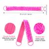 3 PACK Double-Sided Lace Cloth Back Loofah Scrubber Bath Scrub Shower Sponge Long Exfoliating Back Scrubber Scratcher Strap With Handle, Cream Skin Wash Cleaner Applicator view 3