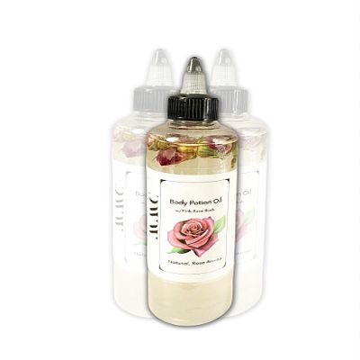 Body Potion Oil: w/whole dried roses