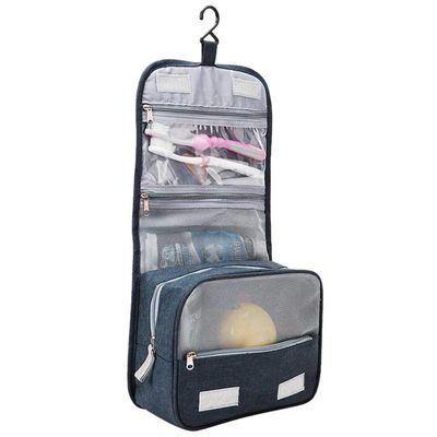 Aimeely Unisex Classic Multifunctional Hanging Toiletry Organizer Portable Travle Makeup Bag Dark Blue