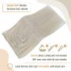 18 Inch Clip in Hair Extensions Platinum Blonde White Blonde Human Hair Extensions Natural Soft Straight Fine Hair Extensions 100g 7Pieces/Pack view 3