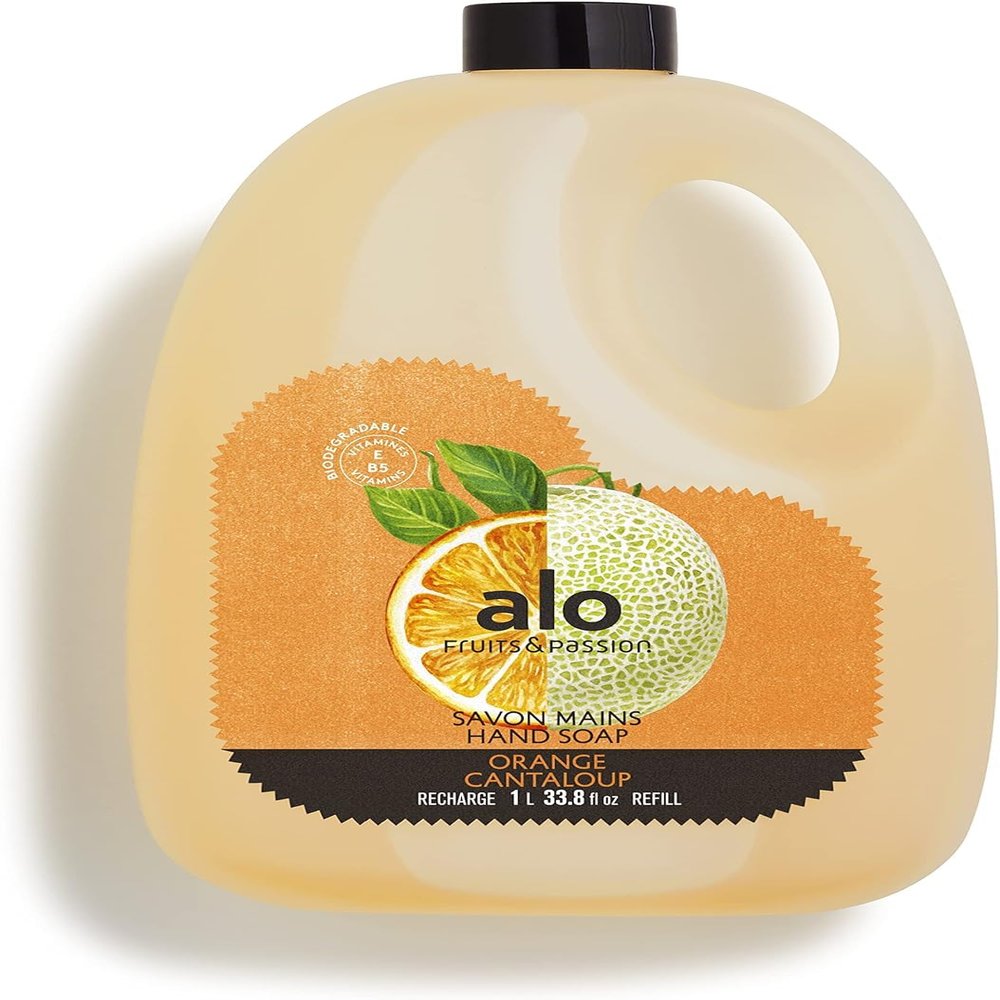 ALO FRUITS & PASSION Orange Cantaloup Hand Soap Refill, 33.8 fl oz, Made in Canada