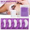 5 Pairs Under Eye Pads With Eyelash Holder Pallet and Brush and Tweezers Set, Lint Lash Extension Eye Gel Patches for Eyelash Extension Eye Mask Beauty Tool view 2