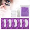 5 Pairs Under Eye Pads With Eyelash Holder Pallet and Brush and Tweezers Set, Lint Lash Extension Eye Gel Patches for Eyelash Extension Eye Mask Beauty Tool view 3