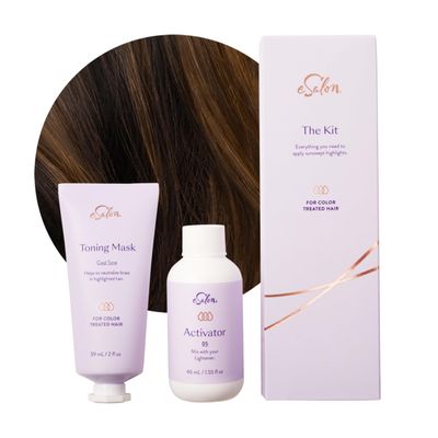 eSalon Light Set, Balayage Hair Highlighting Kit, Professional Grade At-home Highlighting Kit (Dark Brunette)