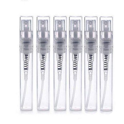 12PCS 2ml Mini Clear Glass Refillable Perfume Sample Tube Fine Mist Spray Bottle for Essential Oils Cosmetic Water in Travel and Home Use