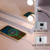 Hansong Vanity Mirror with Lights: Hollywood Lighted Makeup Mirror with 15 LED Bulbs, 22.8''x18'' Light Up Mirror with 3 Colors Modes for Desk, Large Mirrors with USB Charging Port for Bedroom, White view 4