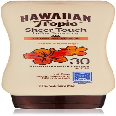 Hawaiian Tropic Sheer Touch, Lotion Sunscreen Ultra Radiance SPF 30, 8 oz