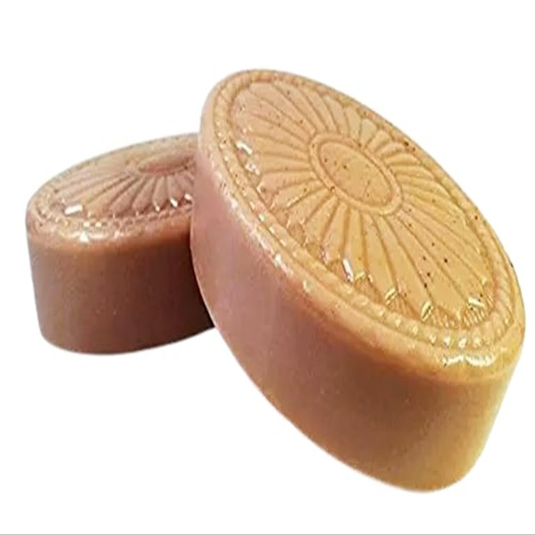 2 Pc Patchouli Scented Shea Soap Set - Concho Design - Large Bars
