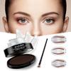 GL-Turelifes 3 Pairs of Seals Eyebrow Stamp with Brow Brush Perfect Eye Brow Power One Second Make Up Nature Brow(Dark Brown) view 1