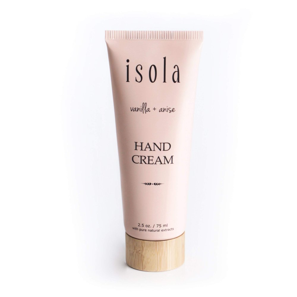 Isola Vanilla + Anise Hand Cream - Vegan - All Natural, Cruelty Free - 2.5 oz