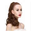 Jaw Claw Clip Ponytail Hair Pieces Clip in Human Hair Wavy Pony Tail Extensions by Remeehi 18Inch-105g, 30# Auburn Brown view 2