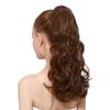 Jaw Claw Clip Ponytail Hair Pieces Clip in Human Hair Wavy Pony Tail Extensions by Remeehi 18Inch-105g, 30# Auburn Brown view 4