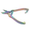 OdontoMed2011 Set of 2 Pieces Titanium Galaxy Multi Color Rainbow Toenail Nipper Cutter with Barrel Spring and Moon Shape Toenail Nipper Clipper view 3