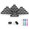 100 Pieces 3g Empty Clear Plastic Sample Containers with Lids Cosmetic Jars with 5 Pieces Mini Spatulas by Accmor view 1