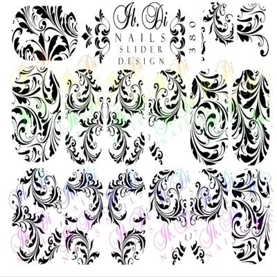 IBDI Wispy leafs nail decals, Sliders for manicure or pedicure, Decal for nails, Slider for manicures and pedicures, Nail art, Creates stunning look