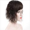 12" Curly Wavy Hair Toppers Real Human Hair for Women with bangs 3 Clips in Wiglet Hairpieces for Thinning Hair Loss view 2