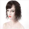 12" Curly Wavy Hair Toppers Real Human Hair for Women with bangs 3 Clips in Wiglet Hairpieces for Thinning Hair Loss view 4