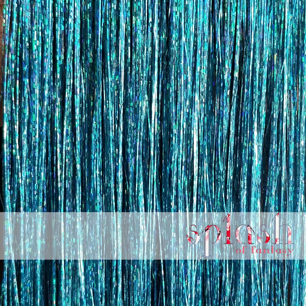 40" Fairy Hair Tinsel 100 Strands (Sparkle Teal)