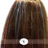40" Fairy Hair Tinsel 100 Strands (Sparkle Teal) view 3