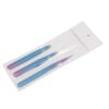 AAProTools 3 Premium Stainless Steel Eyebrow Tweezers with Pouch, Tweezers Set with Slant, Straight and Pointed Tips-Precision Calibrated-Best for Eyebrow, Ingrown Hair and Splinters (Sky Blue & Pink) view 2
