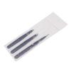 AAProTools 3 Premium Stainless Steel Eyebrow Tweezers with Pouch, Tweezers Set with Slant, Straight and Pointed Tips - Precision Calibrated - Best for Eyebrow, Ingrown Hair and Splinters (Blue & White view 2