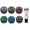 Biodegradable Eco Chunky Glitter by Moon Glitter - 100% Cosmetic Bio Glitter for Face, Body, Nails, Hair and Lips - 3g Set of 6 - plus Glitter Fix Gel view 1