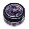 Biodegradable Eco Chunky Glitter by Moon Glitter - 100% Cosmetic Bio Glitter for Face, Body, Nails, Hair and Lips - 3g - Lavender view 1