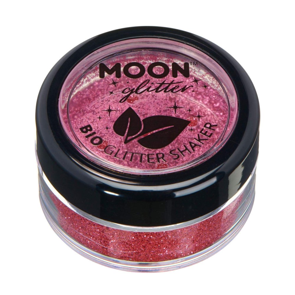 Biodegradable Eco Glitter Shakers by Moon Glitter - 100% Cosmetic Bio Glitter for Face, Body, Nails, Hair and Lips - 5g - Pink