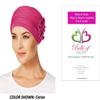 2PC Bundle: Lotus Fitted Turban by Christine Headwear and Belle of Hope 19 Page Q & A Guide (Cerise) view 2
